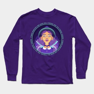 Witch, lit from potion below - 3 Long Sleeve T-Shirt